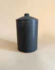 Large Charcoal Lidded Jar- SECOND