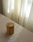 Ochre Striped Candle Jar- White Pine
