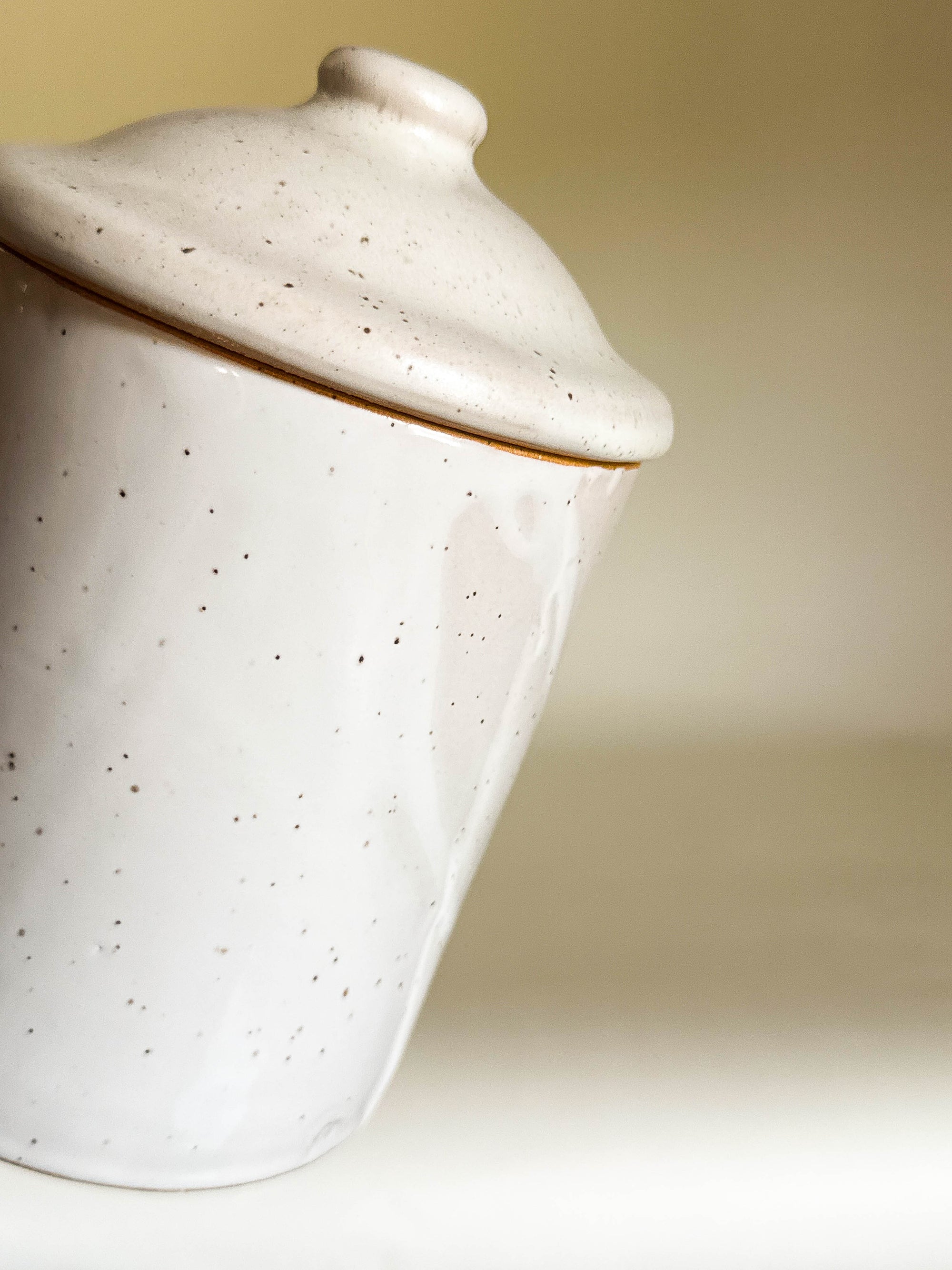 Small Lunaria Lidded Jar- SECOND