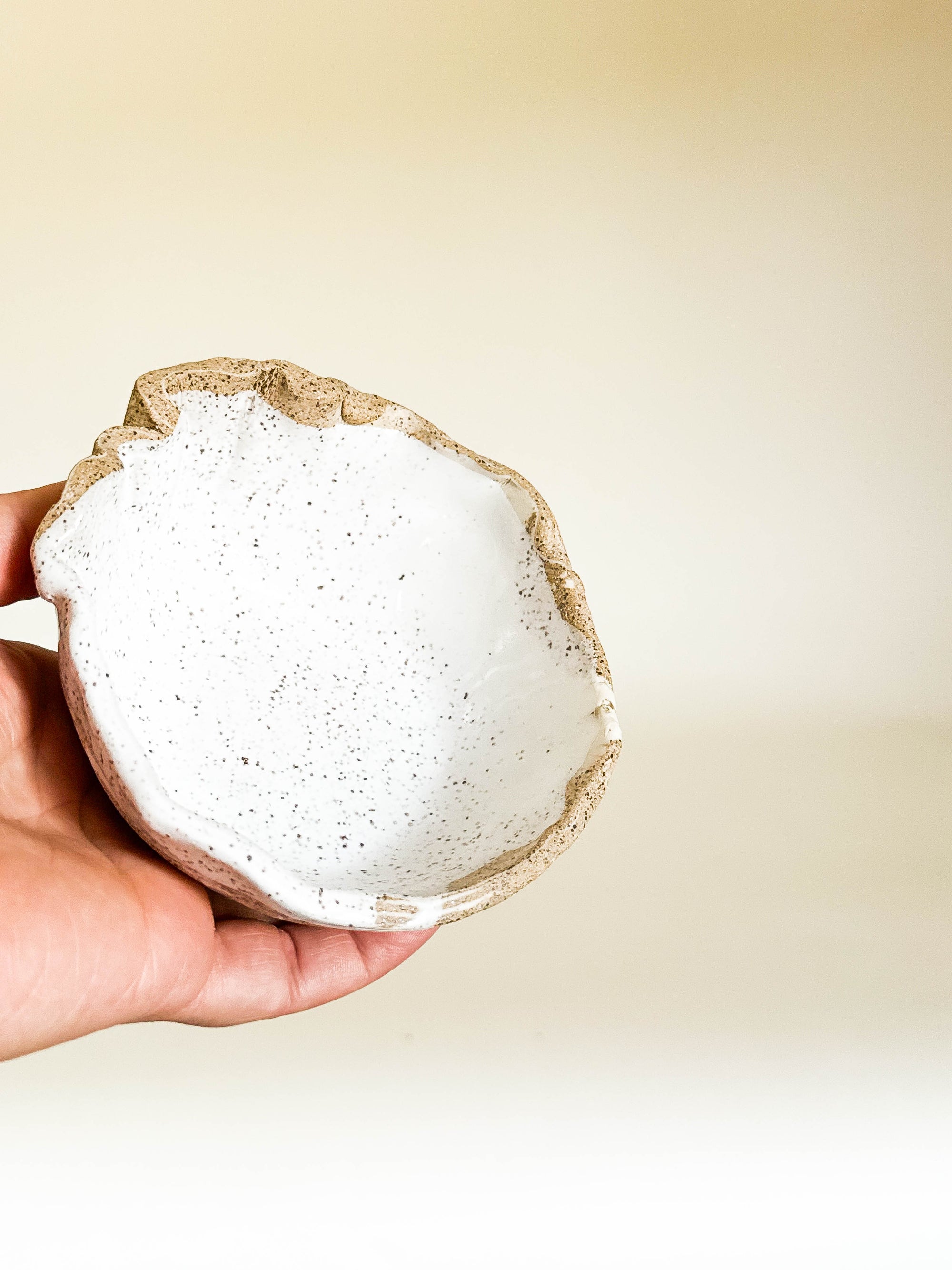 White Speckle Ring Dish - Seconds