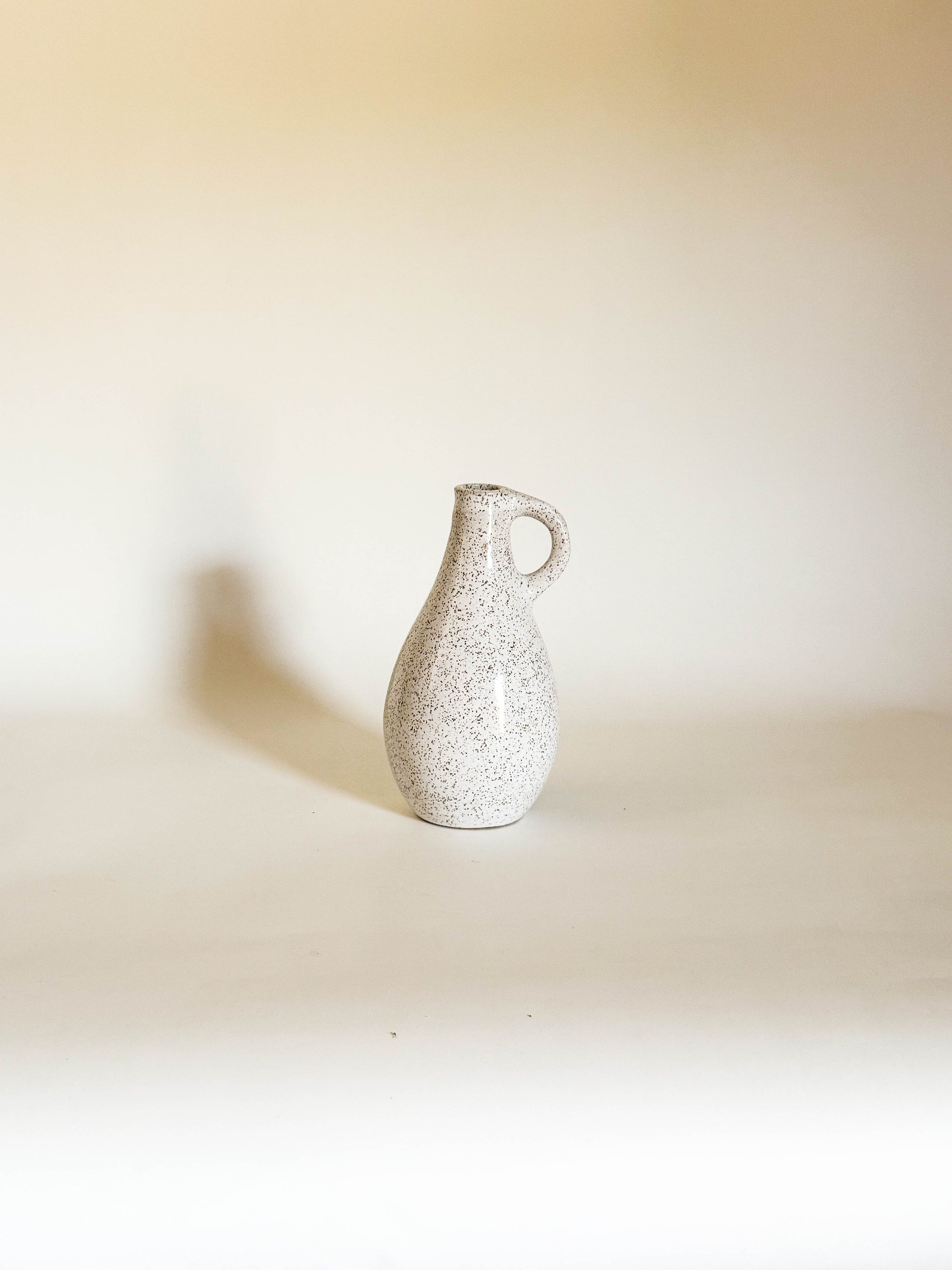 White Speckle Round Oil Cruet (no Spout)- SECOND