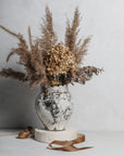 French Raku Scalloped Vase I