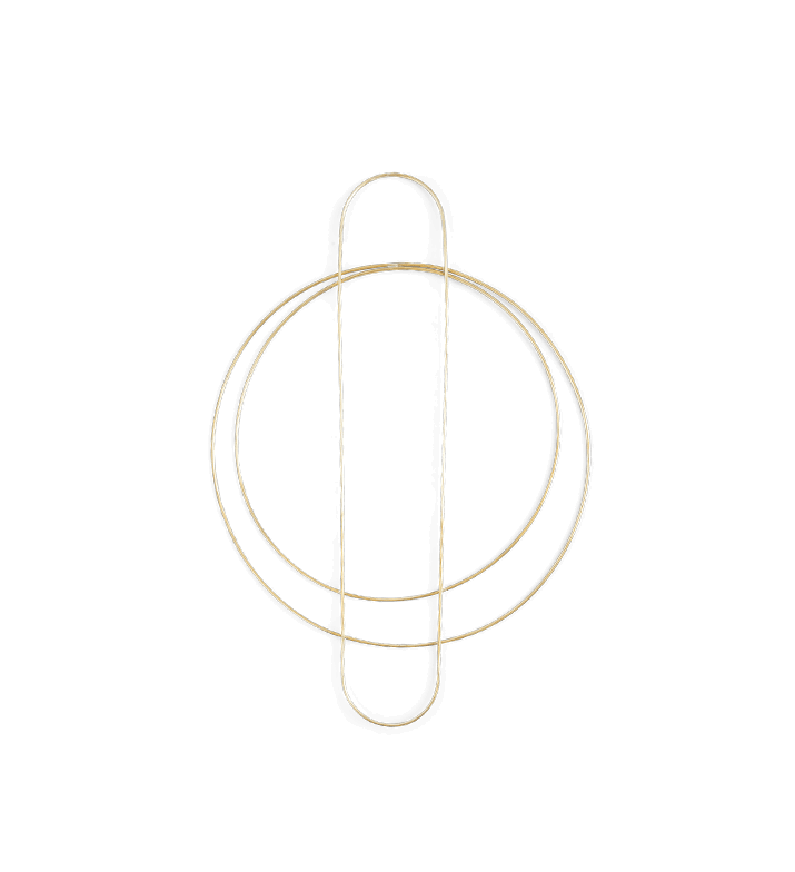 Modern Brass Wreath - Circle