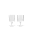 Ripple Wine Glasses by Ferm Living - Set of 2