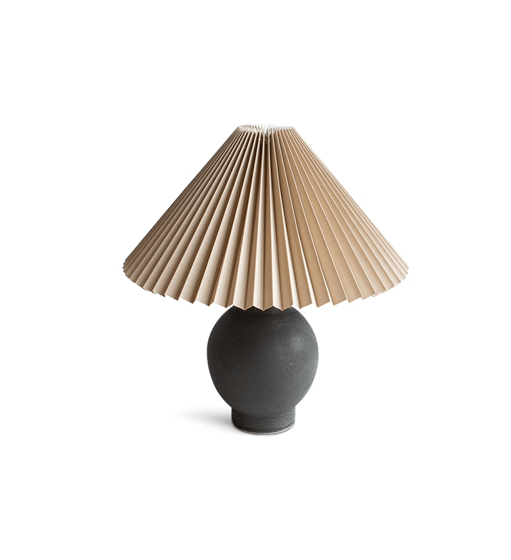Charcoal Pedestal Sphere Lamp